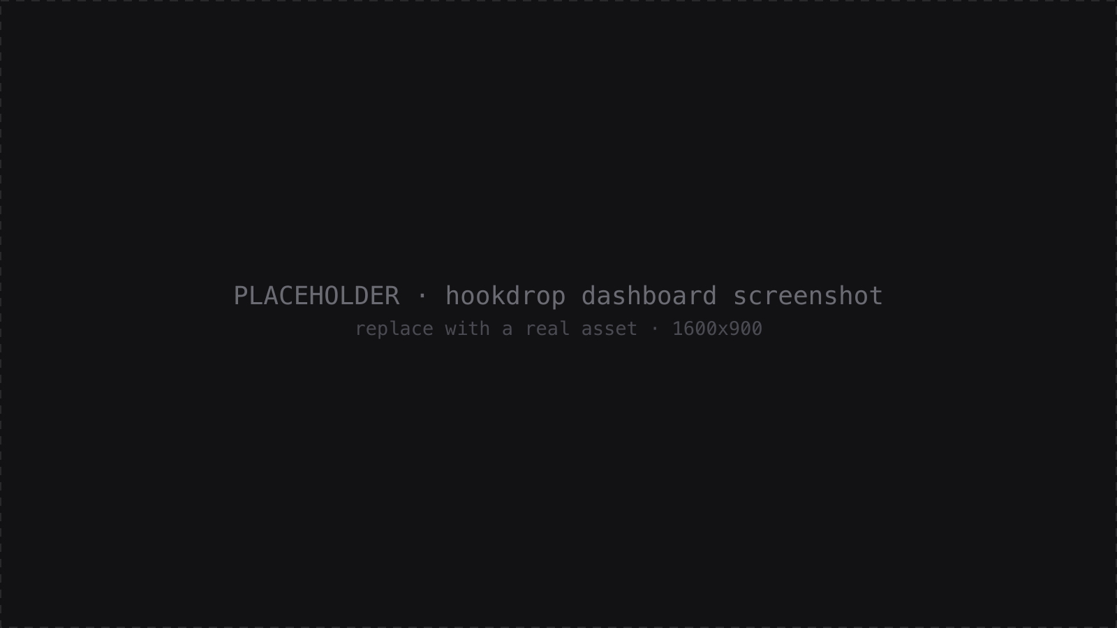hookdrop dashboard showing a live stream of incoming webhook deliveries